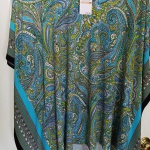 Michael Kors 3x caftan top with butterfly sleeves